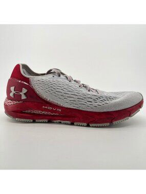 Under Armour HOVR Sonic 3 Team Womens Size 8.5 Gray Red Running Shoes Sneakers